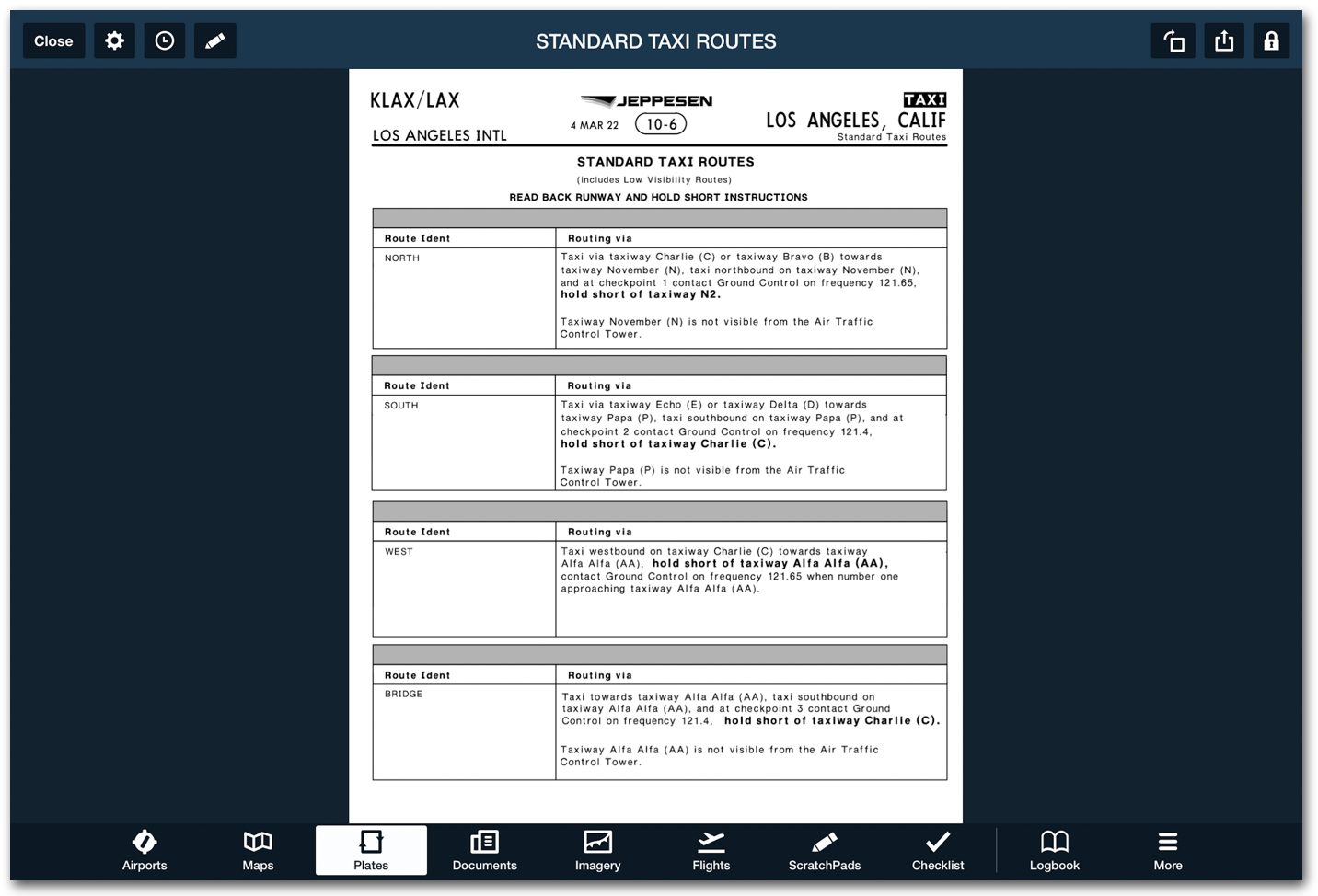 Does ForeFlight have Standardized Taxi Route information? – ForeFlight ...