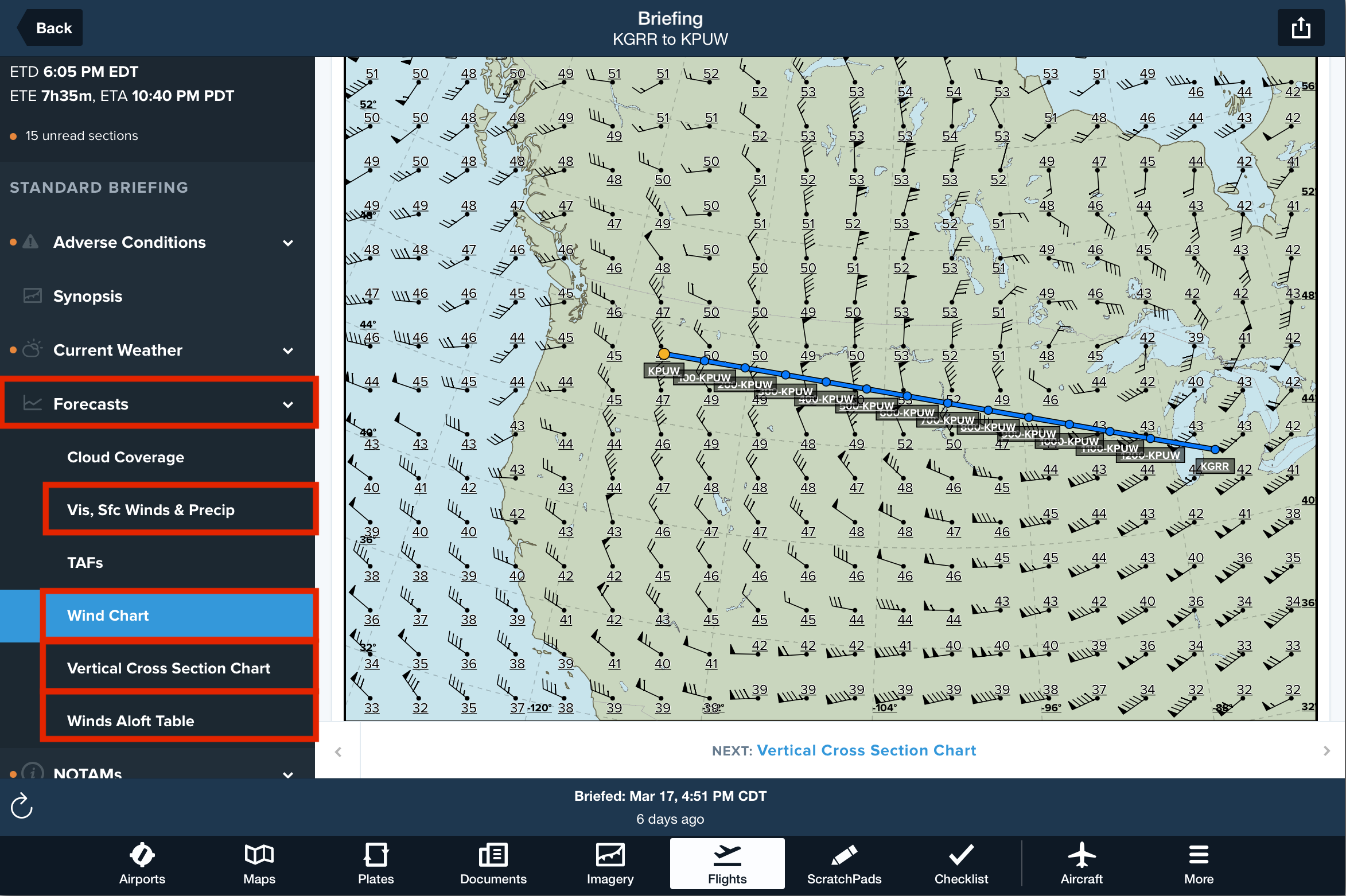 How do I view Winds Aloft in ForeFlight Mobile? – ForeFlight Support