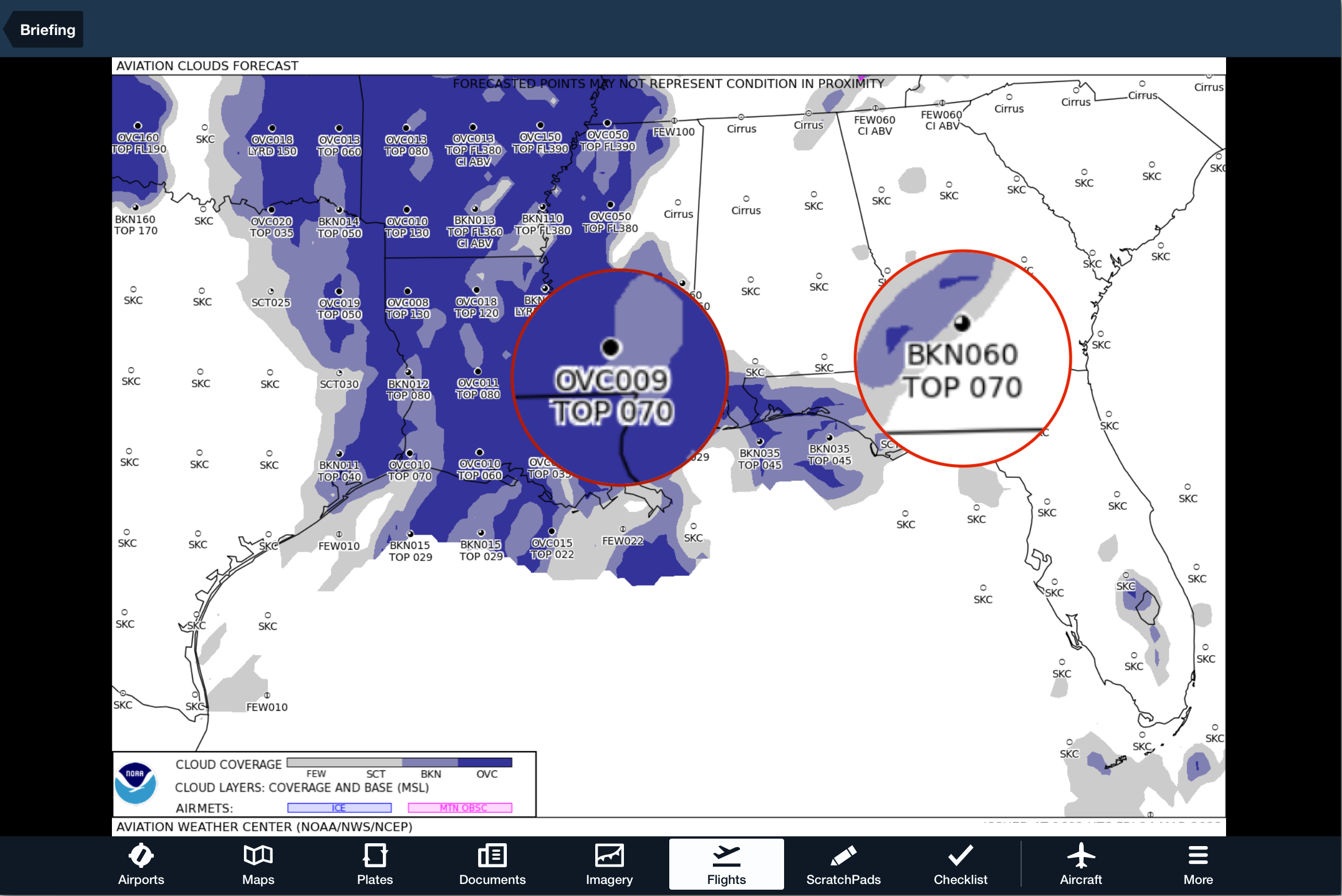 aviation weather symbols cloud