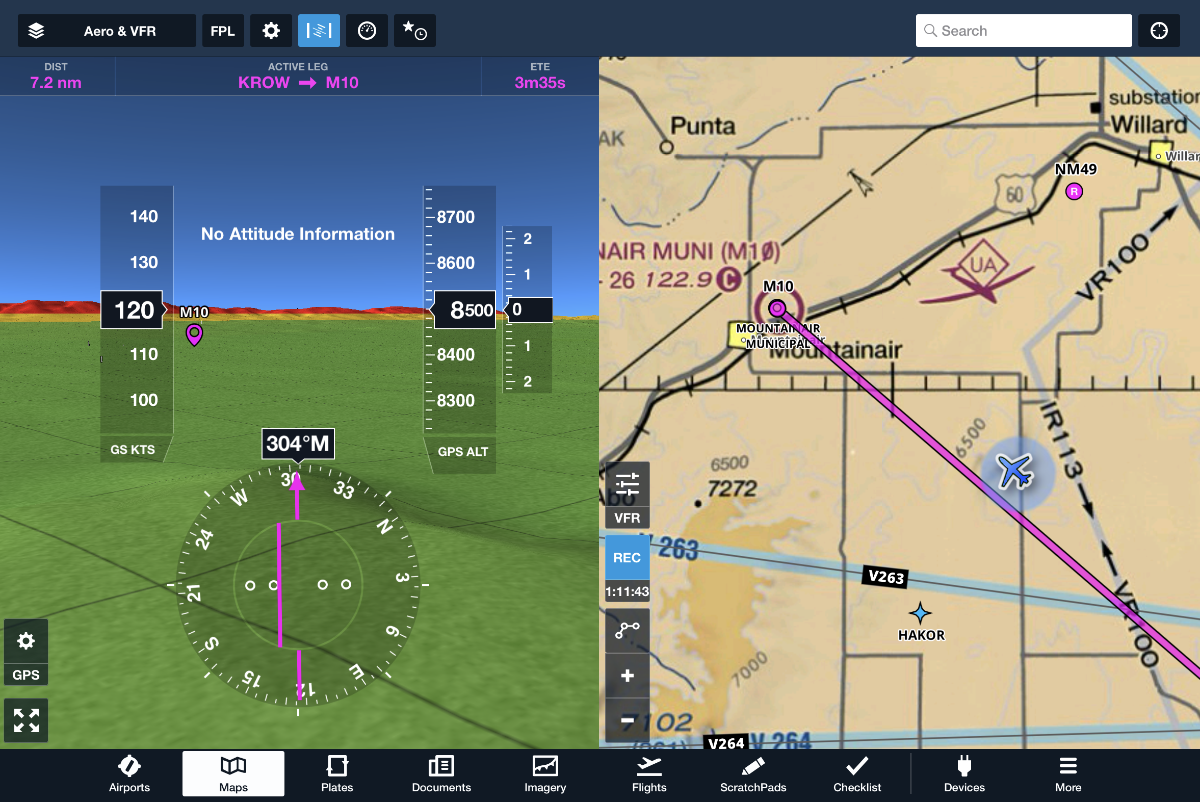 Airport not georeferenced, no extended centerline.PNG