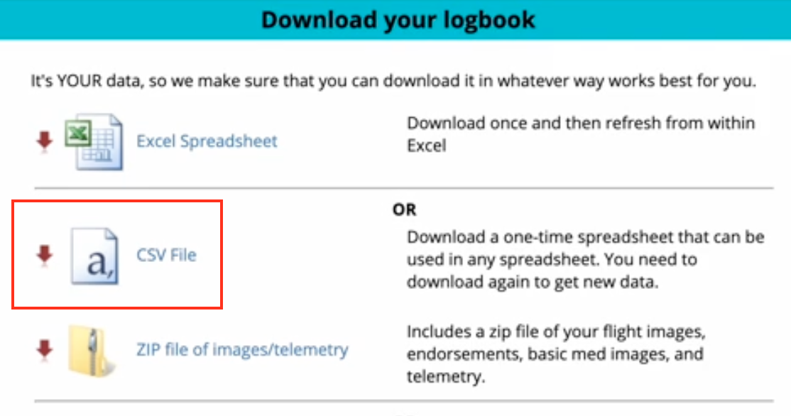 MyFlightBook CSV Download.png