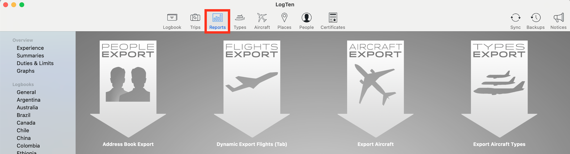 LogTen MB Reports.png