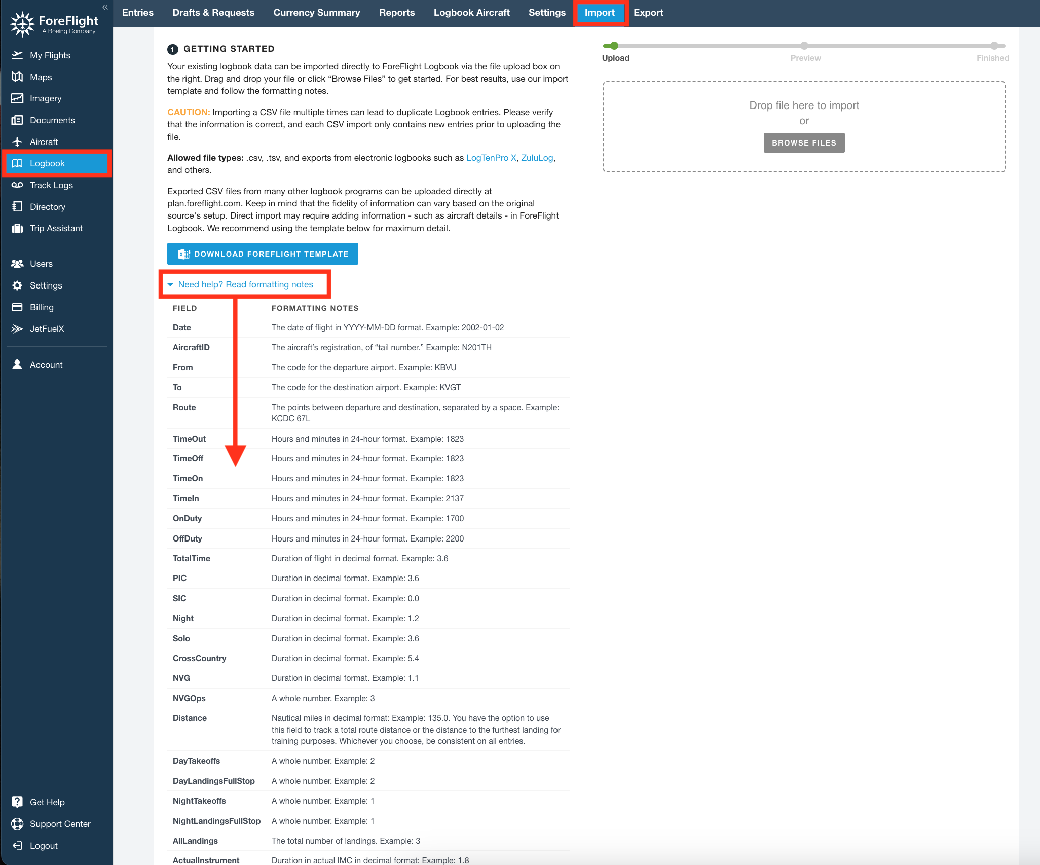 Find Logbook Formatting Notes.png