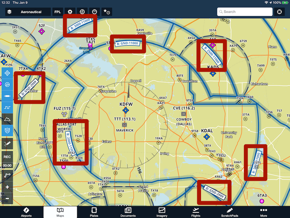 Class G Airspace Boundries