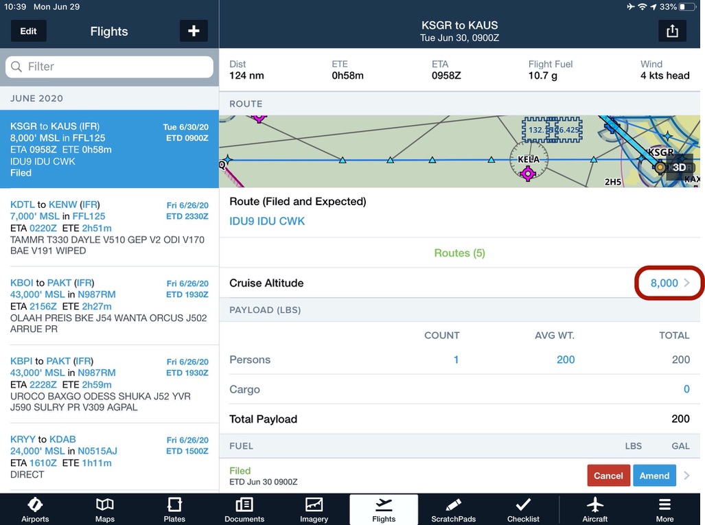 How do I amend or cancel a flight plan in ForeFlight Mobile ...